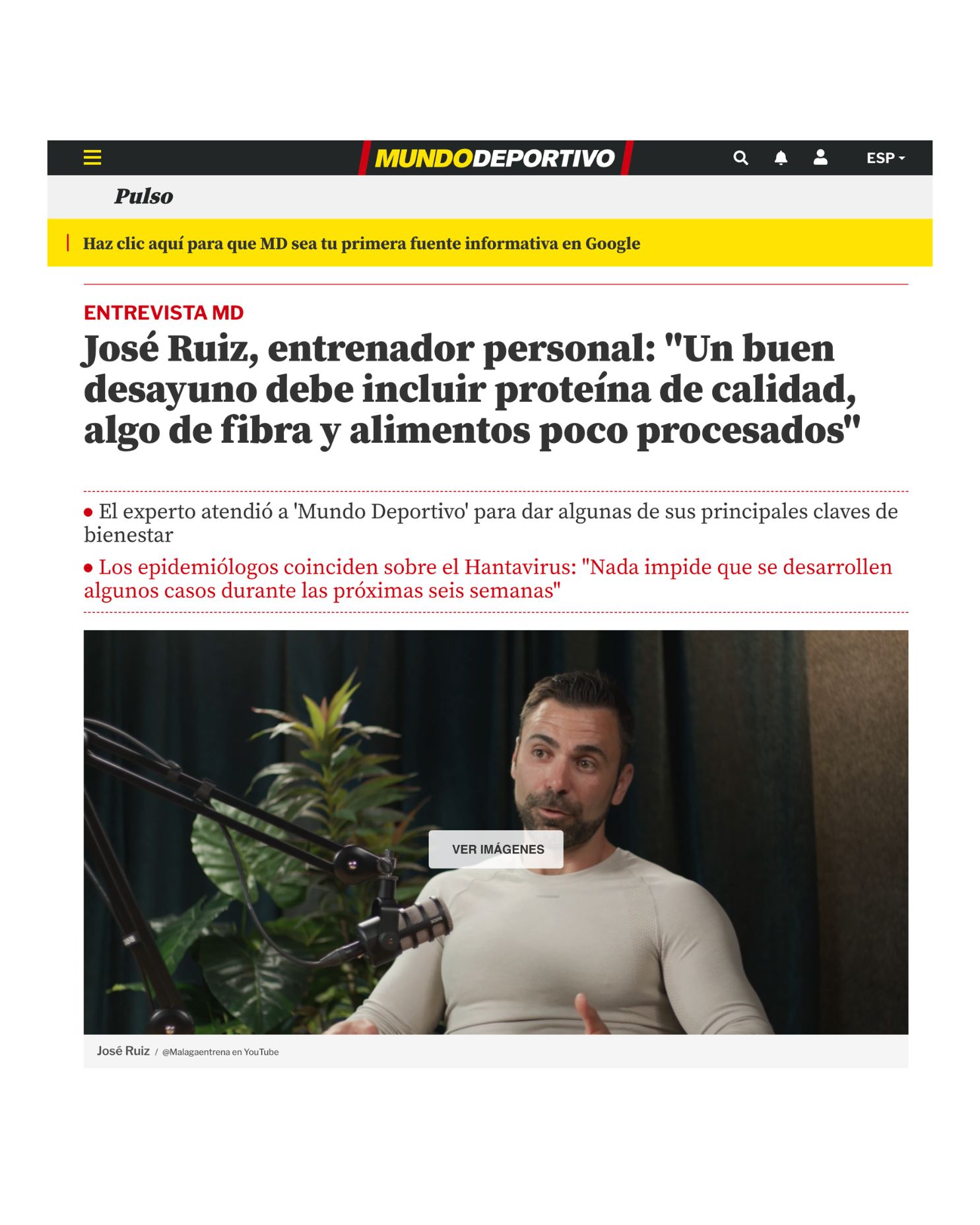 jose ruiz entrenador personal